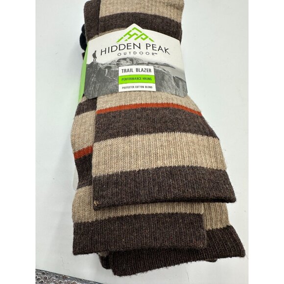 Hidden Peak Outdoor 4 Pair Mens Trail Blazer Hiking Crew Socks shoe size 6-12 L - Picture 7 of 10